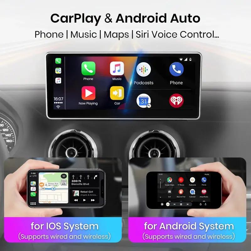 Multimedia Auto 8 Inch Junsun 10.25 inch Wireless CarPlay Car Radio Multimedia For Audi A3 2 ...