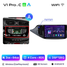 Load image into Gallery viewer, Junsun V1pro AI Voice 2 din Android Auto Radio For KIA CEED JD Cee&#39;d 2012-2018 Carplay Car Multimedia GPS 2din autoradio
