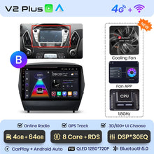 Cargar imagen en el visor de la galería, Radio Junsun para Hyundai Tucson 2 ix35 2009-2015 con CarPlay inalámbrico, Android Auto, sistema inteligente para coche, 2 DIN, DVD. 
