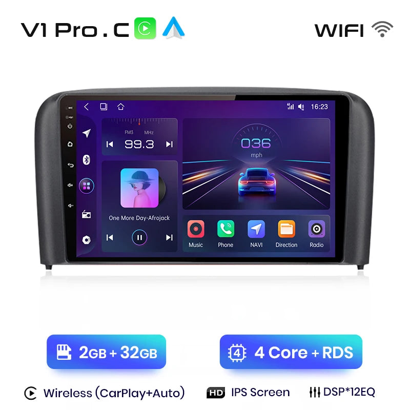 Junsun V1 Pro para Volvo S80 1998-2006 Radio de coche Android Reproductor de vídeo para coche CarPlay Android Auto GPS No 2 din DVD 2 din 