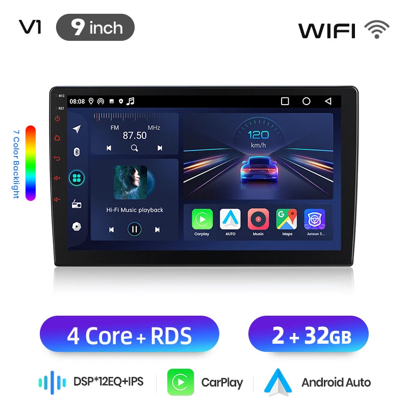 Junsun Wireless CarPlay Car Radio For Renault kangoo 2008 Android Multimedia