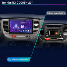 Radio Junsun V1 Plus para Kia RIO 2 2005-2011 con CarPlay inalámbrico, Android Auto, sistema inteligente para coche, 2 DIN, DVD. 
