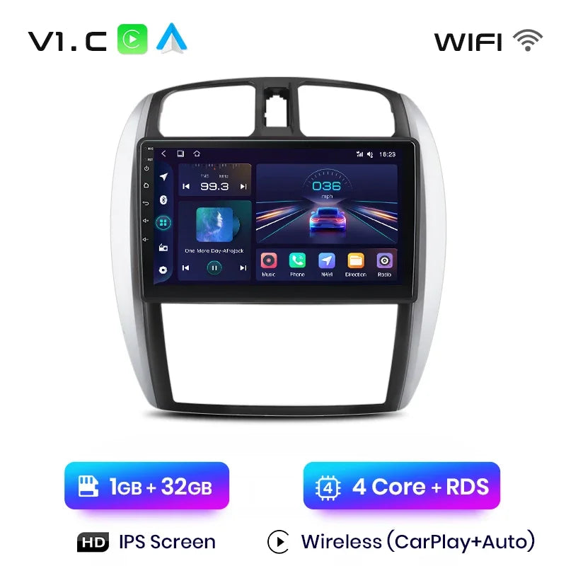 Radio Junsun CarPlay inalámbrica Android Auto para MAZDA 323, HAIMA, FREEMA, FORD LASER 2002-2008, sistemas inteligentes para coche, RDS, Bluetooth, WiFi 
