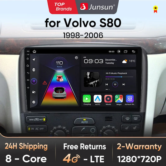 Junsun V1 Pro For Volvo S80 1998 - 2006 Android Car Radio Car video players CarPlay Android Auto GPS No 2 din 2din DVD