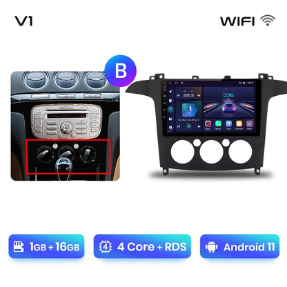 Junsun V1pro AI Stimme 2 din Android Auto Radio Für Ford S-Max S max 2007 - 2015 Carplay 4G Auto Multimedia GPS 2din autoradio 