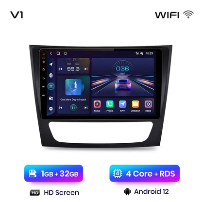 Junsun V1 - Radio inalámbrica con CarPlay y Android para Mercedes Benz Clase E (W211, E300, años 2002 a 2010), 4G, GPS, 2DIN 