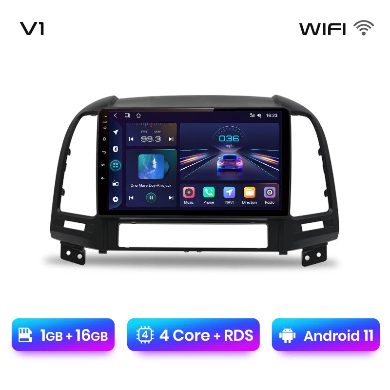 Junsun V1pro AI Voice 2 din Android Auto Radio For Hyundai Santa Fe 2 2006-2012 Carplay 4G Car Multimedia GPS 2din autoradio