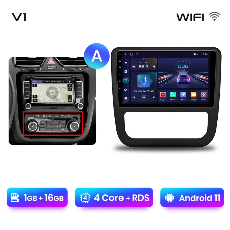 Junsun V1pro AI Voice 2 din Android Auto Radio For VW Volkswagen Scirocco 2008-2013 Carplay 4G Car Multimedia GPS 2din autoradio