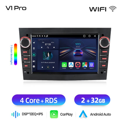 Junsun Wireless CarPlay Car Radio For Opel Astra Vectra Vauxhall Antara Zafira Corsa Vivaro Meriva Android Multimedia