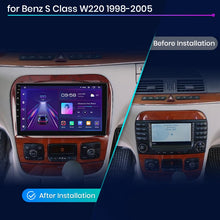 Radio Junsun V1 Plus para Mercedes Benz Clase S W220 1998-2005 con CarPlay inalámbrico, Android Auto, 2 DIN, DVD. 