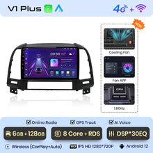 Load image into Gallery viewer, Junsun V1pro AI Voice 2 din Android Auto Radio For Hyundai Santa Fe 2 2006-2012 Carplay 4G Car Multimedia GPS 2din autoradio
