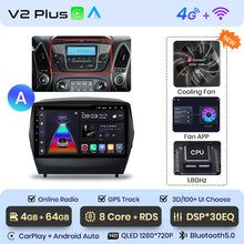 Cargar imagen en el visor de la galería, Radio Junsun para Hyundai Tucson 2 ix35 2009-2015 con CarPlay inalámbrico, Android Auto, sistema inteligente para coche, 2 DIN, DVD. 
