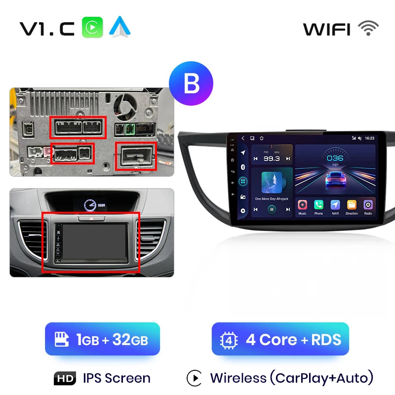 Junsun V1pro AI Voice 2 din Android Auto Radio para Honda CRV CR-V 2012-2016 Carplay coche Multimedia GPS 2din autoradio 