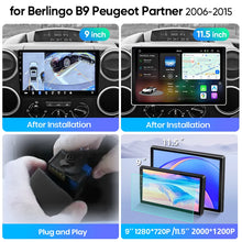 Junsun Wireless CarPlay Car Radio For Citroen Berlingo B9 Peugeot Partner 2008-2019 Android Multimedia