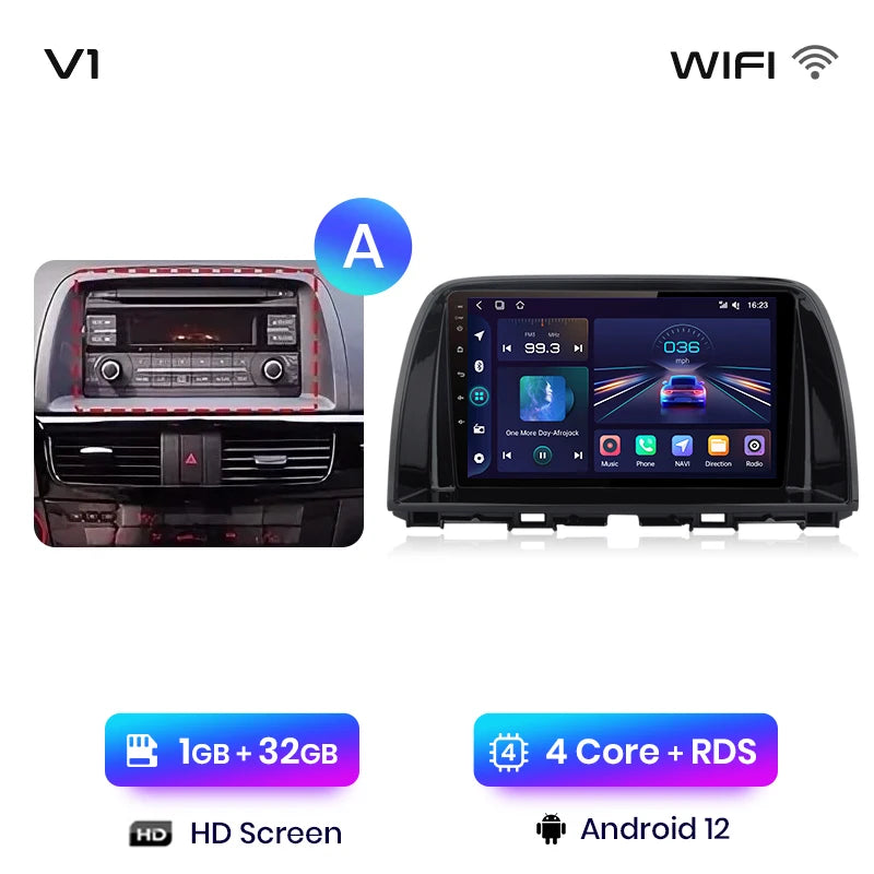 Junsun V1pro AI Voice 2 DIN Android Auto Radio para Mazda CX-5 2012-2015 Carplay 4G Car Multimedia GPS 2 DIN Autoradio 