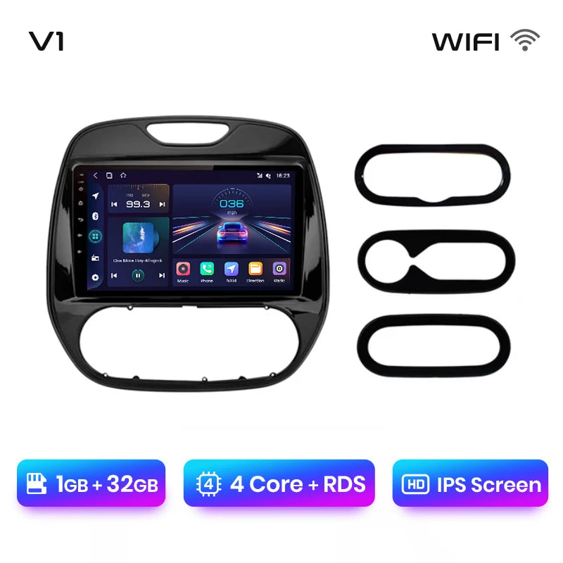Junsun V1 AI Voice - Radio inalámbrica CarPlay Android para Renault Captur Kaptur 2016-2019, 4G, GPS, 2DIN 