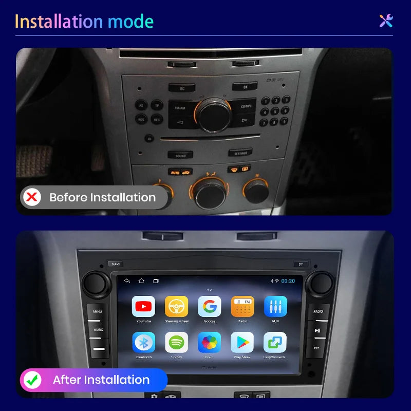 JUNSUN Car Radio For Opel Astra Antara Vectra Corsa Zafira Vivaro  Multimedia Wireless  Carplay  Android Auto Stereo Autoradio