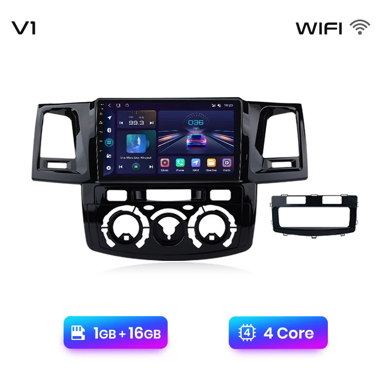 Junsun V1 Plus Car Radio For Toyota Fortuner Hilux Revo Vigo 2007 - 2015 wireless CarPlay Android Auto No 2 din 2din DVD