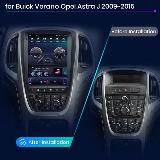 Radio multimedia Junsun Tesla Style Android Auto con Carplay inalámbrico para Opel Astra J, Vauxhall, Buick Verano 2009-2013, sin 2 DIN 