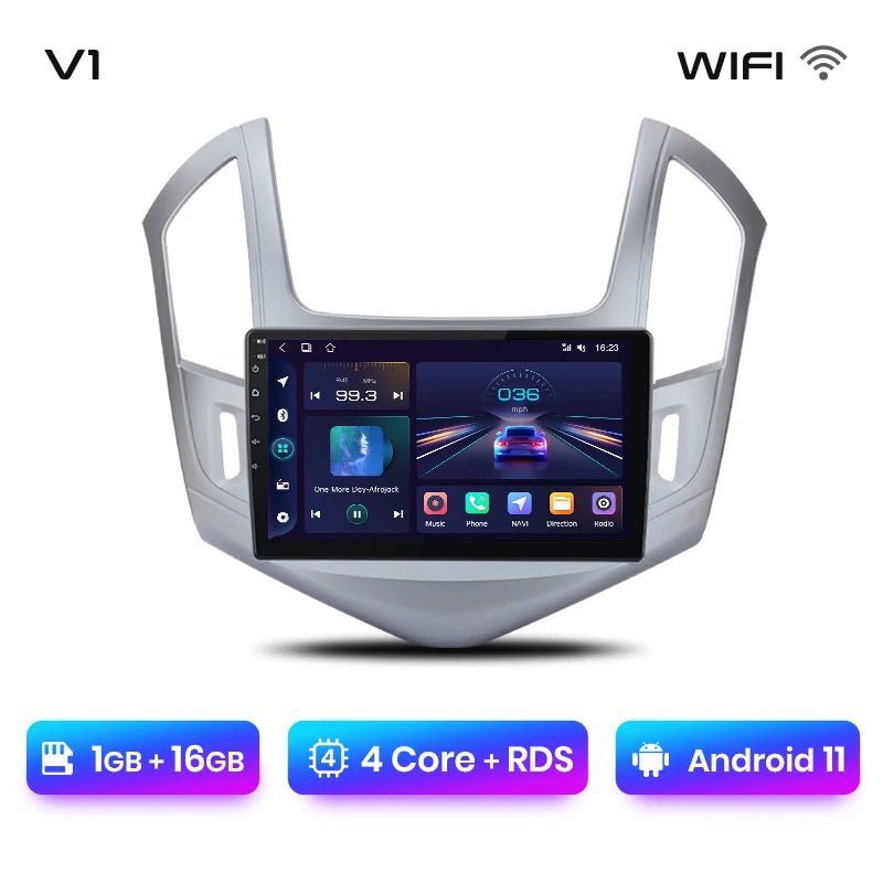 Junsun V1 AI Voice Wireless CarPlay Android Auto Radio For Chevrolet Cruze 2012-2015 4G Car Multimedia GPS 2din autoradio
