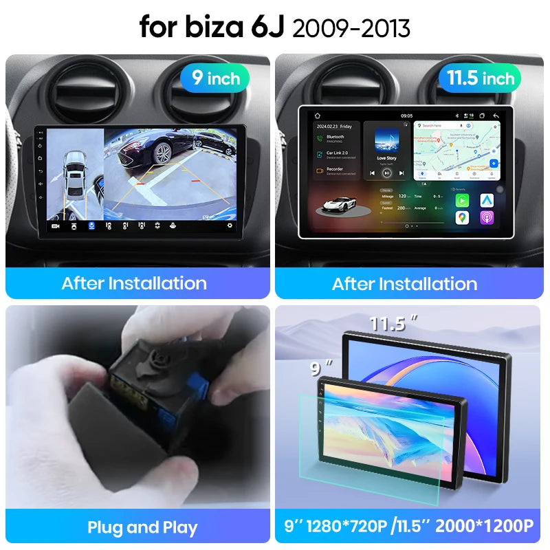 Junsun Wireless CarPlay Car Radio For Seat Ibiza 6j 2009-2013 2010 Android Multimedia