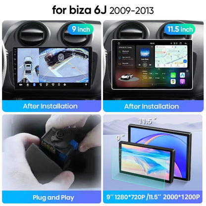 Junsun Wireless CarPlay Car Radio For Seat Ibiza 6j 2009-2013 2010 Android Multimedia