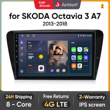 Junsun V2 PLus 8+256GB Car intelligent systems For SKODA Octavia 3 A7 2013-2018 Carplay 4G Car Multimedia GPS 2din autoradio