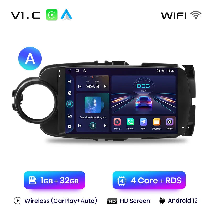 Junsun AI Voice 2 din Android Auto Radio For Toyota Yaris 2012 2013 20014-2017 Carplay 4G Car Multimedia GPS 2din autoradio