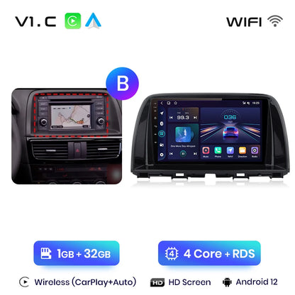Junsun V1pro AI Voice 2 DIN Android Auto Radio para Mazda CX-5 2012-2015 Carplay 4G Car Multimedia GPS 2 DIN Autoradio 