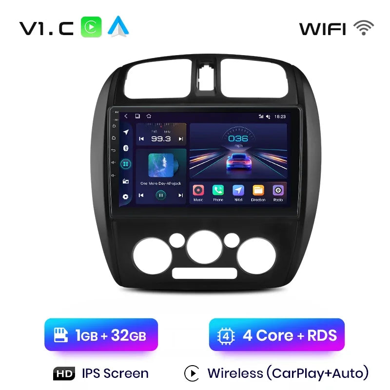 Junsun Wireless CarPlay Android Auto Radio For MAZDA 323 HAIMA FREEMA FORD LASER 2002-2008 Car Intelligent Systems RDS BT WiFi