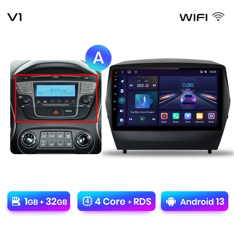 Junsun Car Radio For Hyundai Tucson 2 ix35 2009 - 2015 wireless CarPlay Android Auto car intelligent systems No 2 din 2din DVD