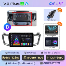 Lade das Bild in den Galerie-Viewer, Junsun V1pro AI Stimme 2 din Android Auto Radio für Toyota RAV4 RAV 4 2012 - 2018 Carplay 4G auto Multimedia GPS 2din autoradio 
