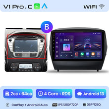 Cargar imagen en el visor de la galería, Radio Junsun para Hyundai Tucson 2 ix35 2009-2015 con CarPlay inalámbrico, Android Auto, sistema inteligente para coche, 2 DIN, DVD. 
