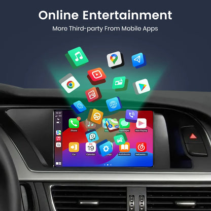 Junsun Wireless CarPlay Android Auto Interface Adapter For Audi A4 B8 A5 Q5 S5 2009-2015 with AirPlay Mirror Link Bluetooth