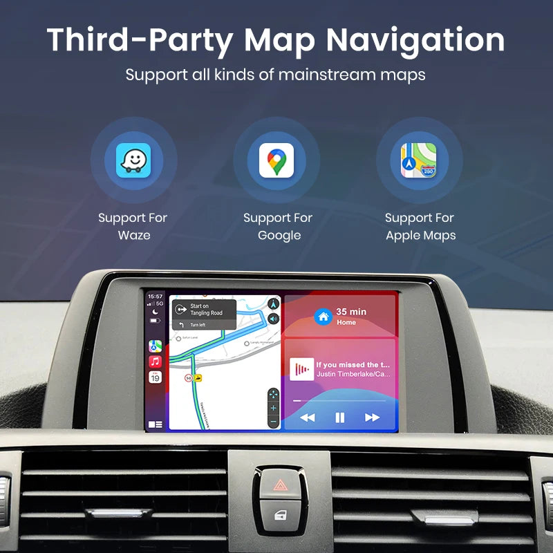 Junsun Wireless CarPlay Android For BMW NBT CIC System 1 2 3 4 5 Series X1 X3 X4 X5 F20 F21 F30 F31 F34 F10 F48 F25 F26 F10 E84