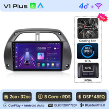 Lade das Bild in den Galerie-Viewer, Junsun V1 Plus Autoradio für Toyota RAV4 2001–2005, kabelloses CarPlay, Android Auto, intelligente Autosysteme, keine 2 Din, 2 Din DVD 
