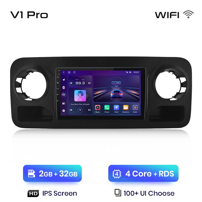 Junsun V1pro AI Voice 2 DIN Android Auto Radio para Mercedes-Benz Sprinter 2018-2022 Carplay Car Multimedia GPS 2 DIN Autoradio 