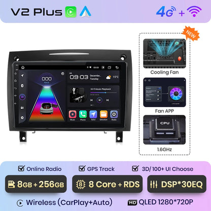 Radio Junsun V1 CarPlay Android Auto para Mercedes Benz SLK Clase R171 2004-2011 SLK 200 280 300 350, autorradio multimedia para coche. 