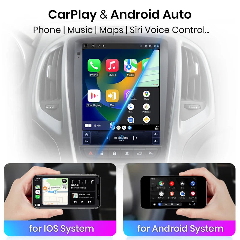 Junsun Tesla Style Android Auto Wireless Carplay Car Radio Multimedia For Opel Astra J Vauxhall Buick Verano 2009-2013 no 2din