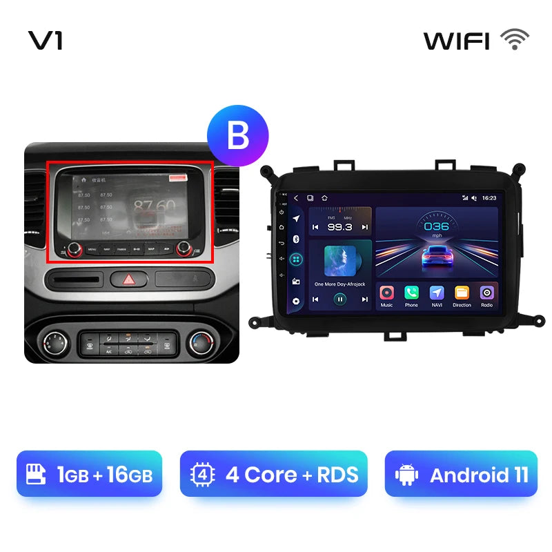 Junsun V1pro AI Voice 4G Carplay Android Auto Reproductor multimedia para Kia Carens 2013-2018 Radio de coche 2DIN GPS autorradio Bluetooth 