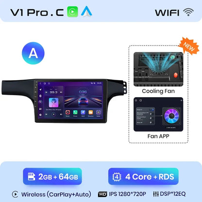 Junsun CarPlay inalámbrico Android Auto Radio para VOLKSWAGEN LAVIDA 2007 2008 2009 2010 Sistemas inteligentes para coche RDS BT WiFi 2 DIN 