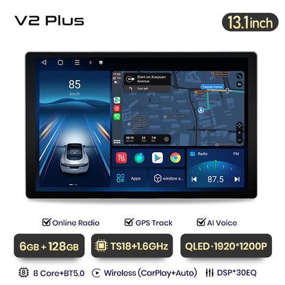 Junsun V3 Plus 2K Android 13 CarPlay inalámbrico Android Auto Sistemas inteligentes para Seat Altea 2004-2015 7870 Autoradio 