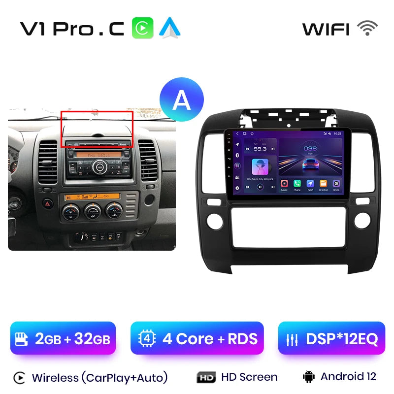 Junsun V1pro AI Voice 2 din Android Auto Radio For Nissan NAVARA 2006-2012 Carplay 4G Car Multimedia GPS 2din autoradio