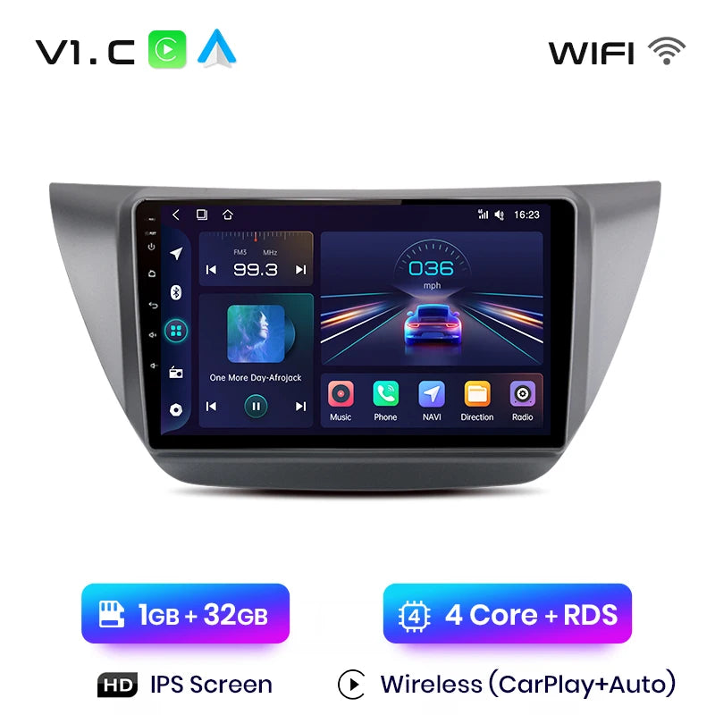 Junsun V1pro AI Voice 2 DIN Android Auto Radio para Mitsubishi Lancer 9 CS 2000-2010 Carplay 4G Car Multimedia GPS 2 DIN Autoradio 