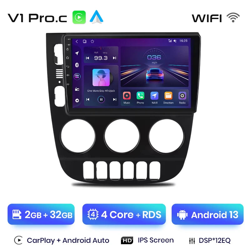 Radio Junsun V1 Plus para Mercedes Benz Clase M W163 ML (1998-2006), inalámbrica, CarPlay, Android Auto, 2 DIN, DVD. 