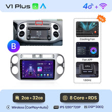Load image into Gallery viewer, Junsun V1pro AI Voice 2 din Android Auto Radio For VW Volkswagen Tiguan 1 NF 2006-2016 Carplay Car Multimedia GPS 2din autoradio

