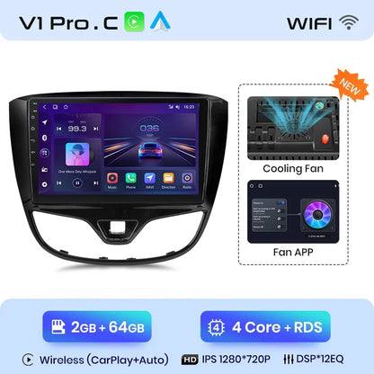 Radio Junsun CarPlay inalámbrica Android Auto para Opel Karl 2017 2018 2019 2020 con sistemas inteligentes RDS BT WiFi 2 DIN 