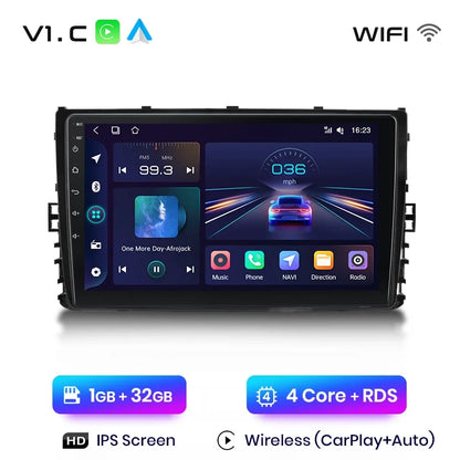 Junsun inalámbrico CarPlay Android Auto Radio para Volkswagen VW MQB POLO VI Jetta MK7 T6 Bora 2018, 2019, 2020, 2021 4G 2 din RDS BT 