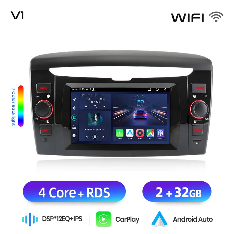 Junsun Wireless CarPlay Car Radio for Lancia Ypsilon 2012 2013 2014-2020 Android Multimedia