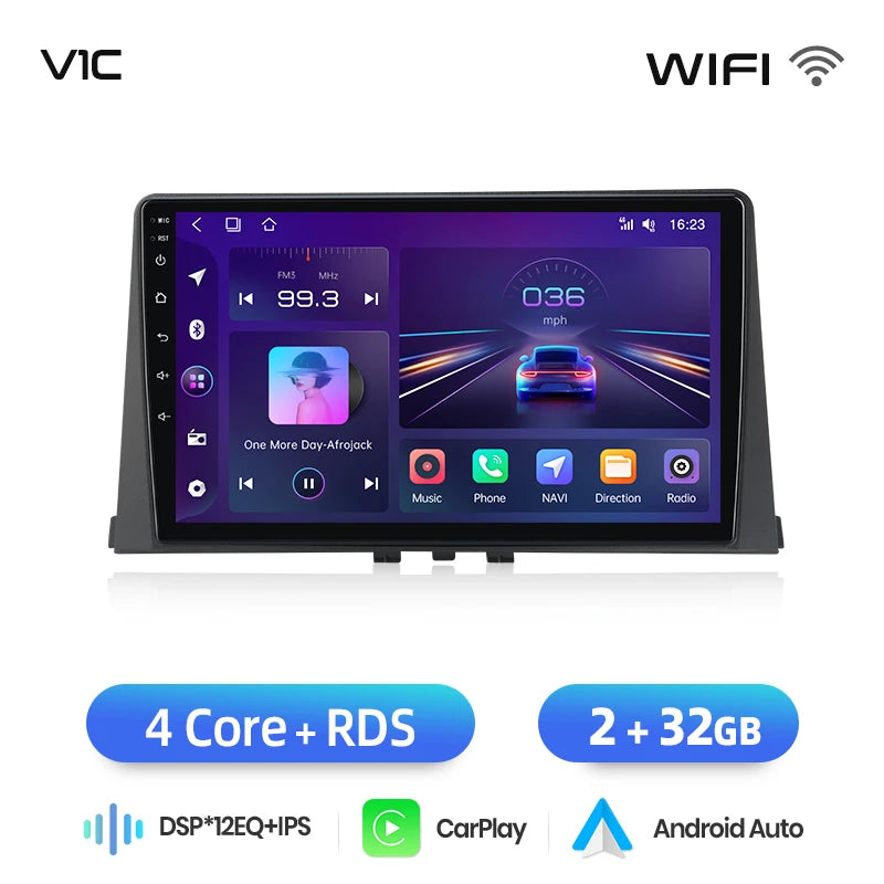 Junsun Wireless CarPlay Car Radio For Citroen Berlingo 2019 Peugeot Partner Rifter 2020 Opel Combo Android Multimedia